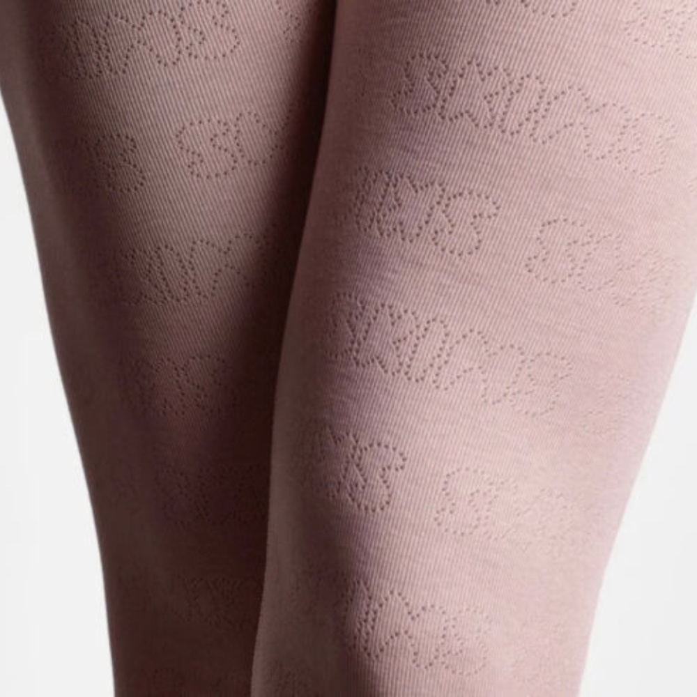 NWT SKIMS pointelle logo leggings quartz pink SMALL